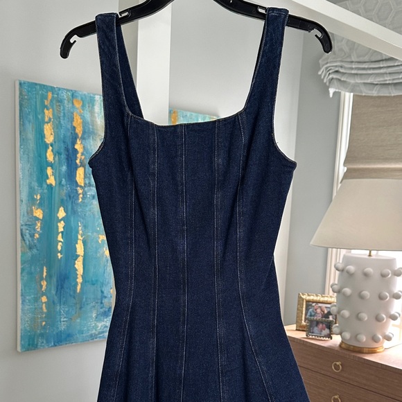 Elie Tahari Navy Midi Dress - Picture 4 of 10